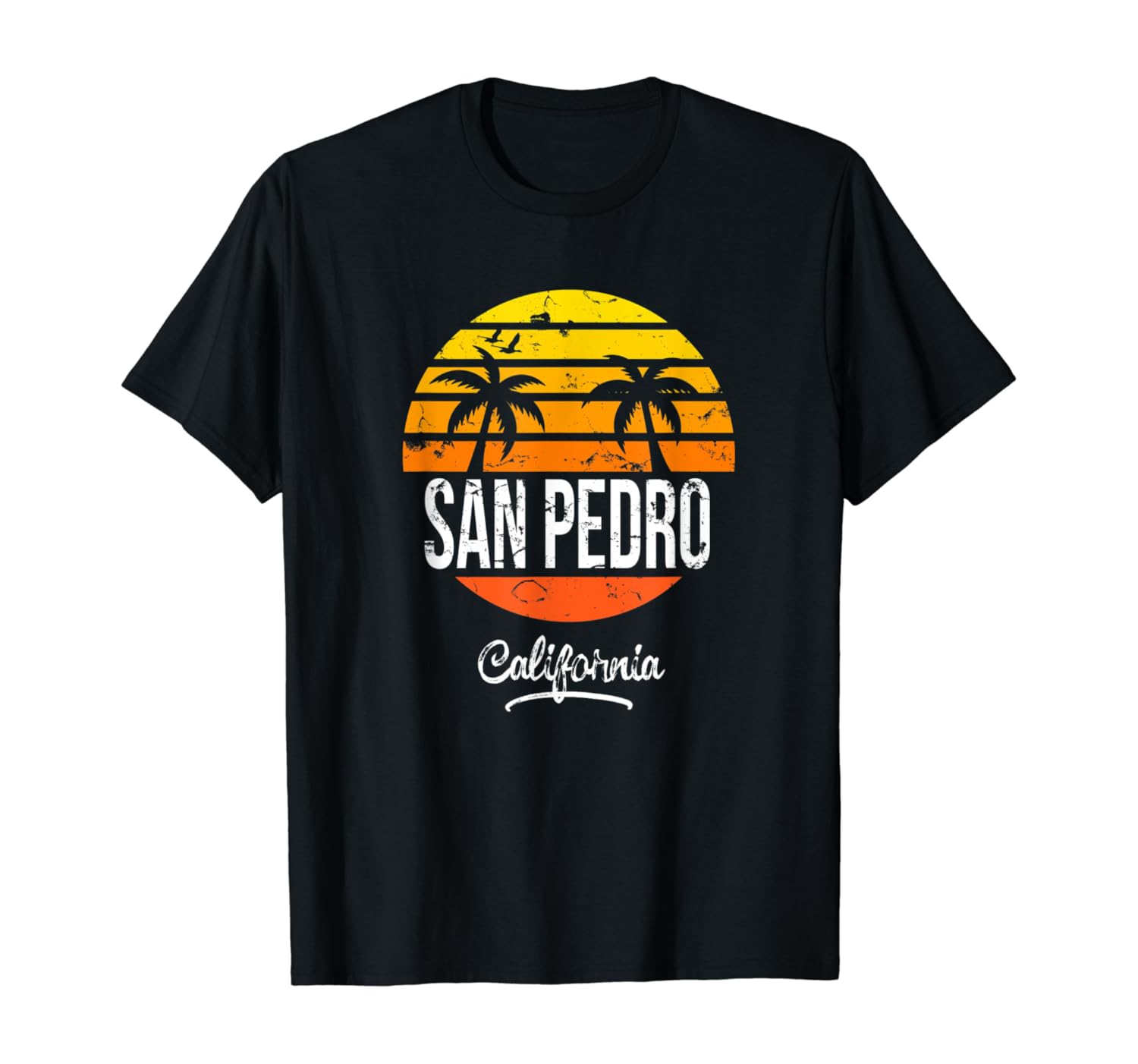 San Pedro California Vintage T Shirt Retro Beach Style Clothing